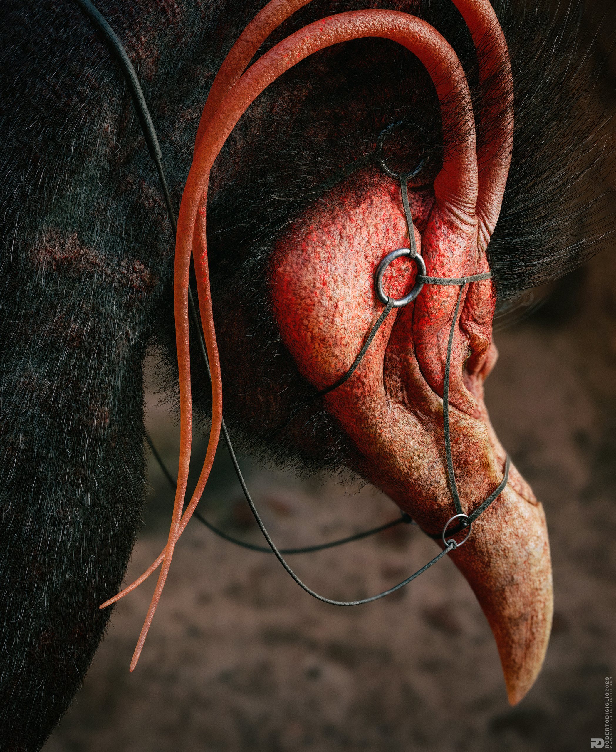 The Scavenger — image 4: an alien mount between a running bird and a vulture, creature design by Roberto Digiglio